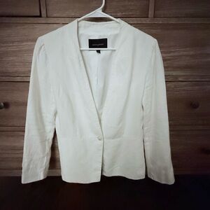 Banana Republic White Blazer Tailored Suit Jacket